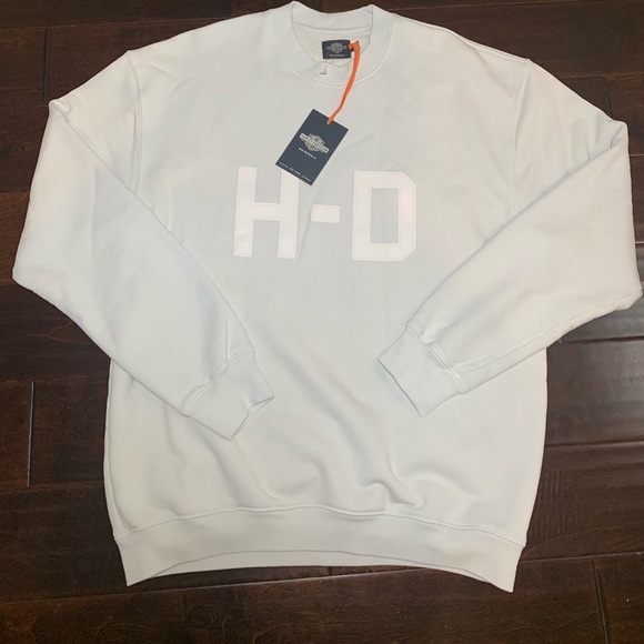 Harley-Davidson Originals Classic‎ Crewneck Sweatershirt  Small NWT skyblue - Picture 1 of 7